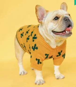 Christmas dog sweater in Santa Claus red colour, polyester casual pullover for pets