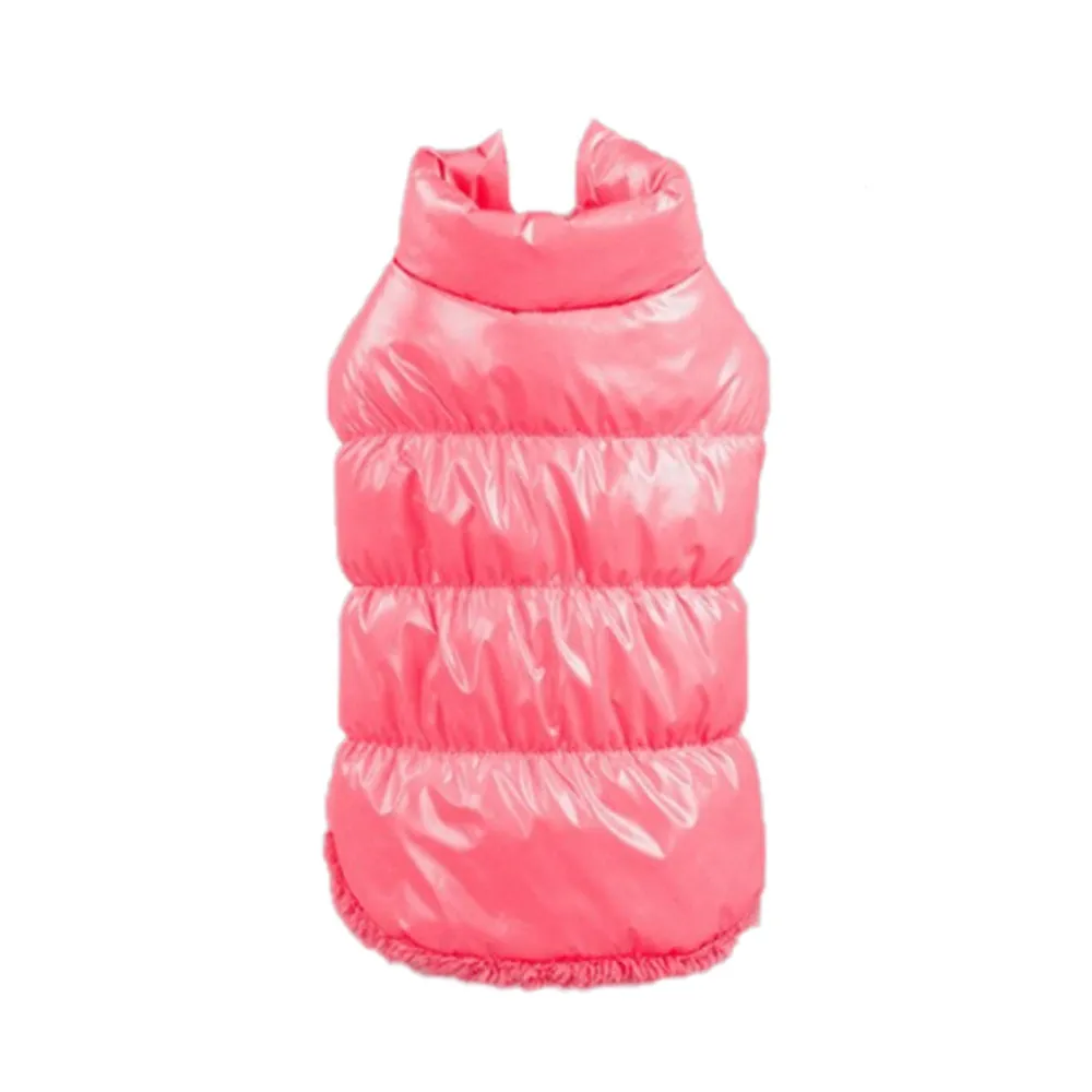 Pet down jacket cotton antibacterial dog coat in various colours for small to large breeds