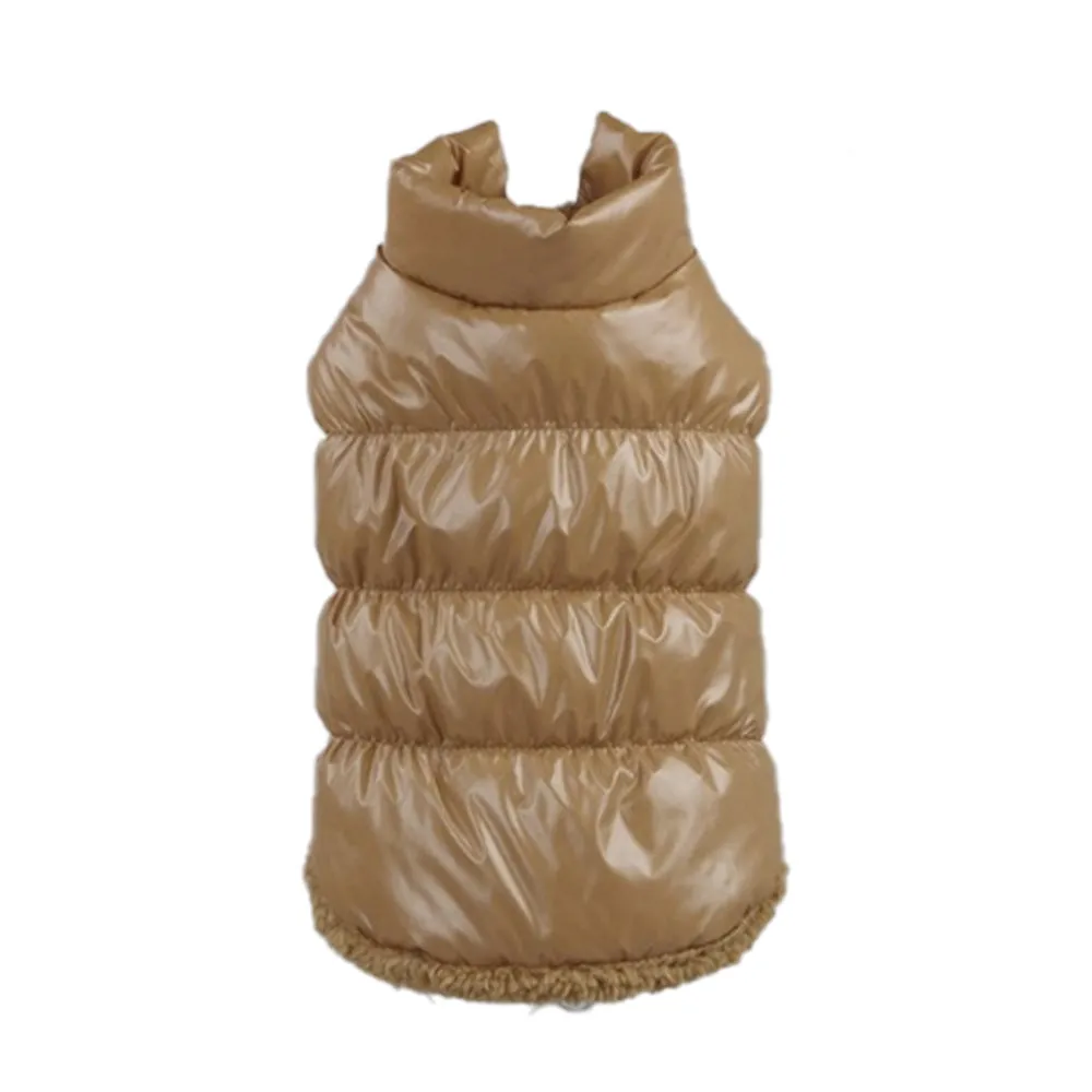 Pet down jacket cotton antibacterial dog coat in various colours for small to large breeds
