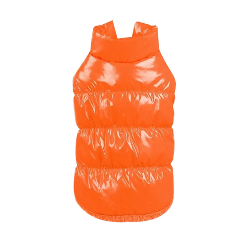 Pet down jacket cotton antibacterial dog coat in various colours for small to large breeds