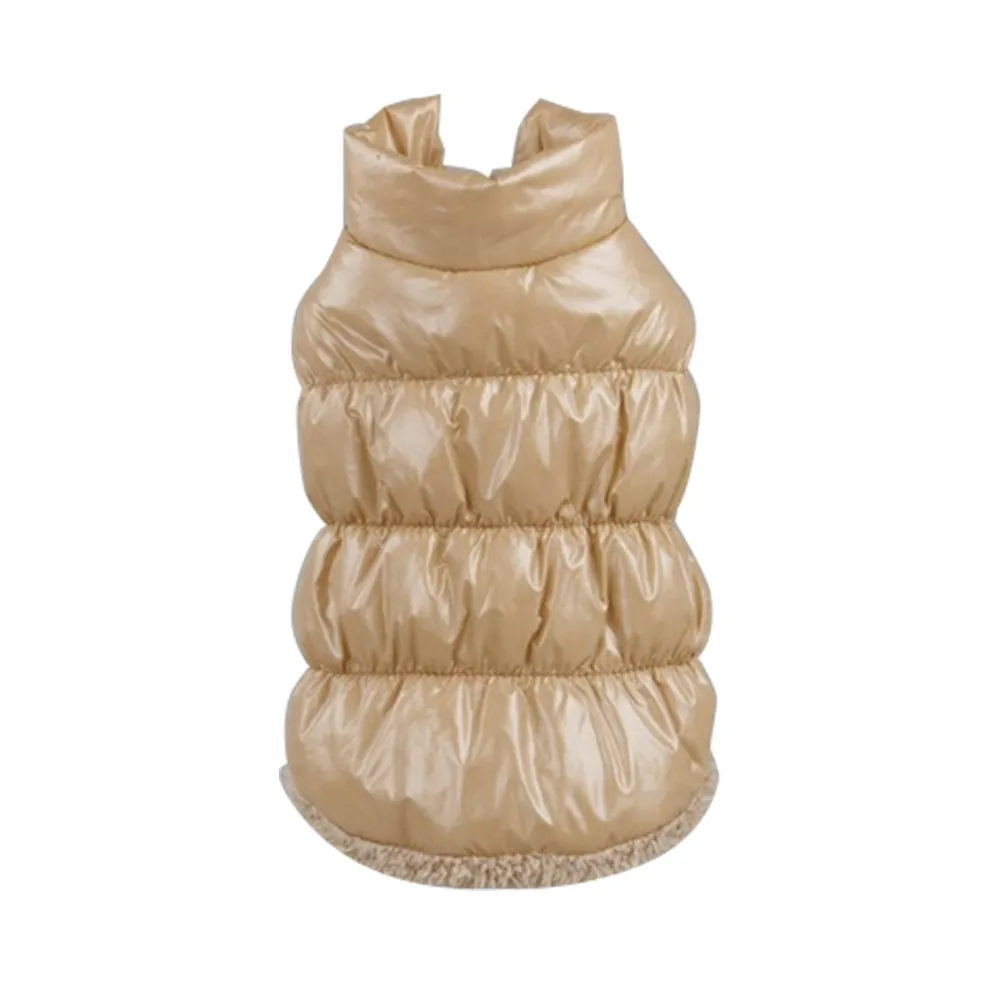 Pet down jacket cotton antibacterial dog coat in various colours for small to large breeds