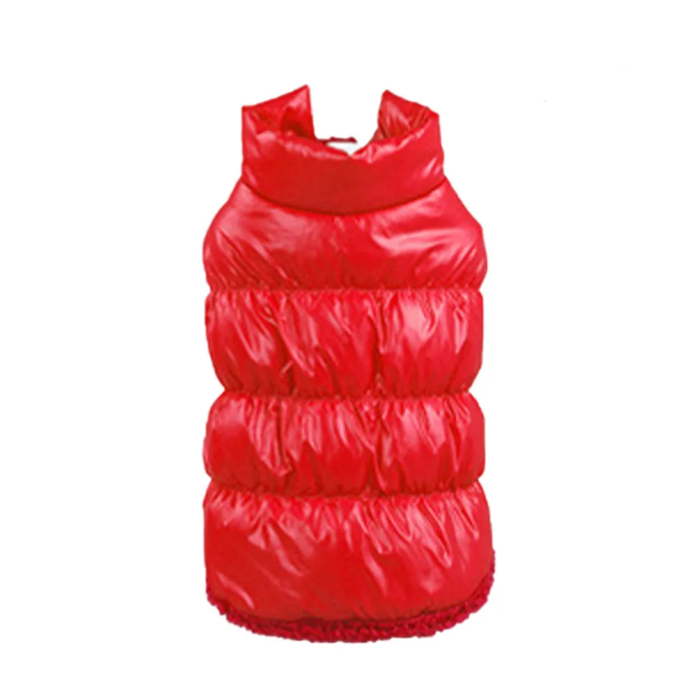 Pet down jacket cotton antibacterial dog coat in various colours for small to large breeds
