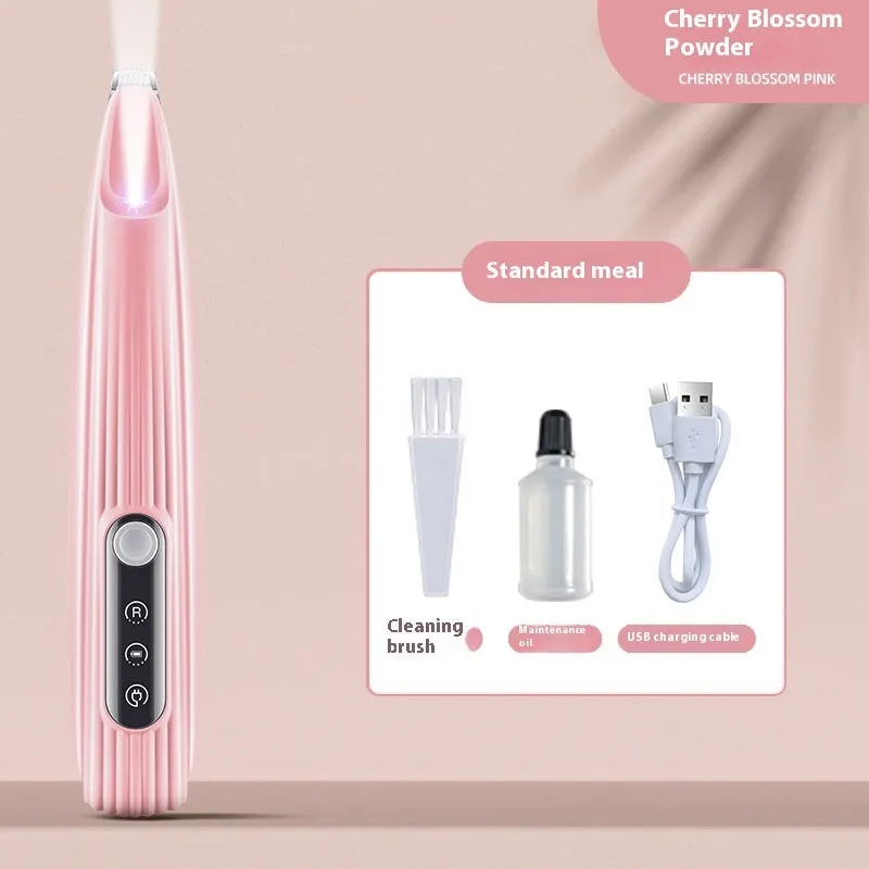 White Pets Efficient LED electric pet clipper for dog and cat foot hair trimming with waterproof design