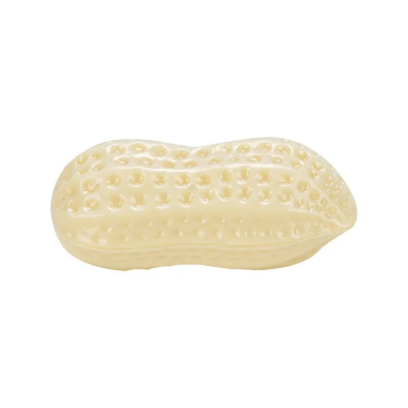 Dog Simulation Peanut Toy TPR squeaker 14x8cm 130g for small medium dogs, as shown colour