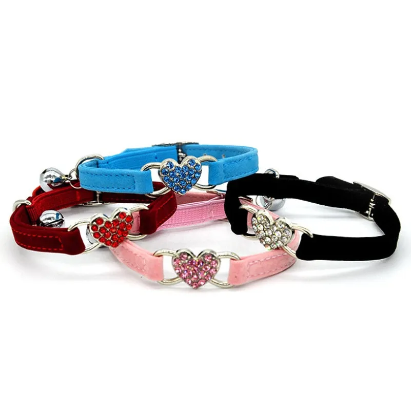 Cat collar with bell in sky blue, breakaway buckle, adjustable 21-26 cm