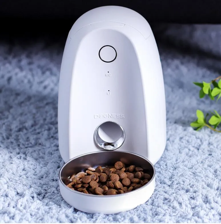 2L automatic WiFi smart pet feeder with stainless steel bowl for small dogs and cats