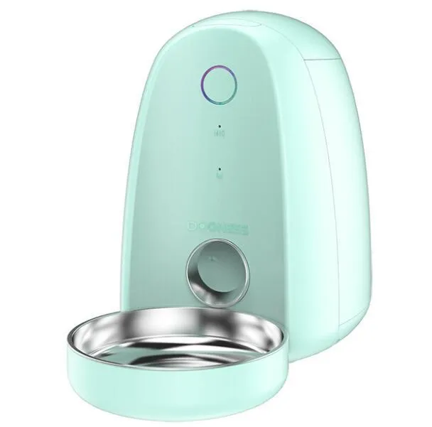 2L automatic WiFi smart pet feeder with stainless steel bowl for small dogs and cats