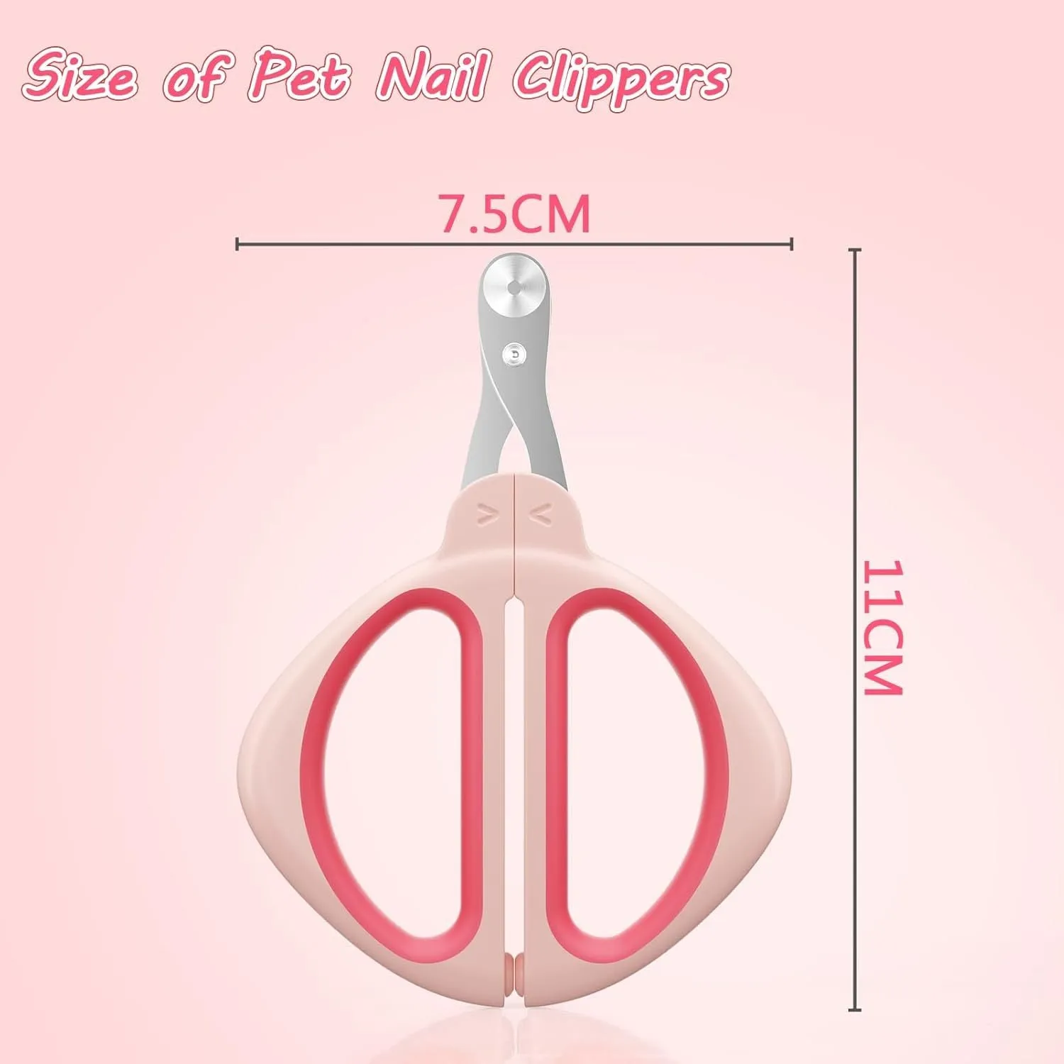 Blue cat nail clipper with positioning hole and non-slip handle