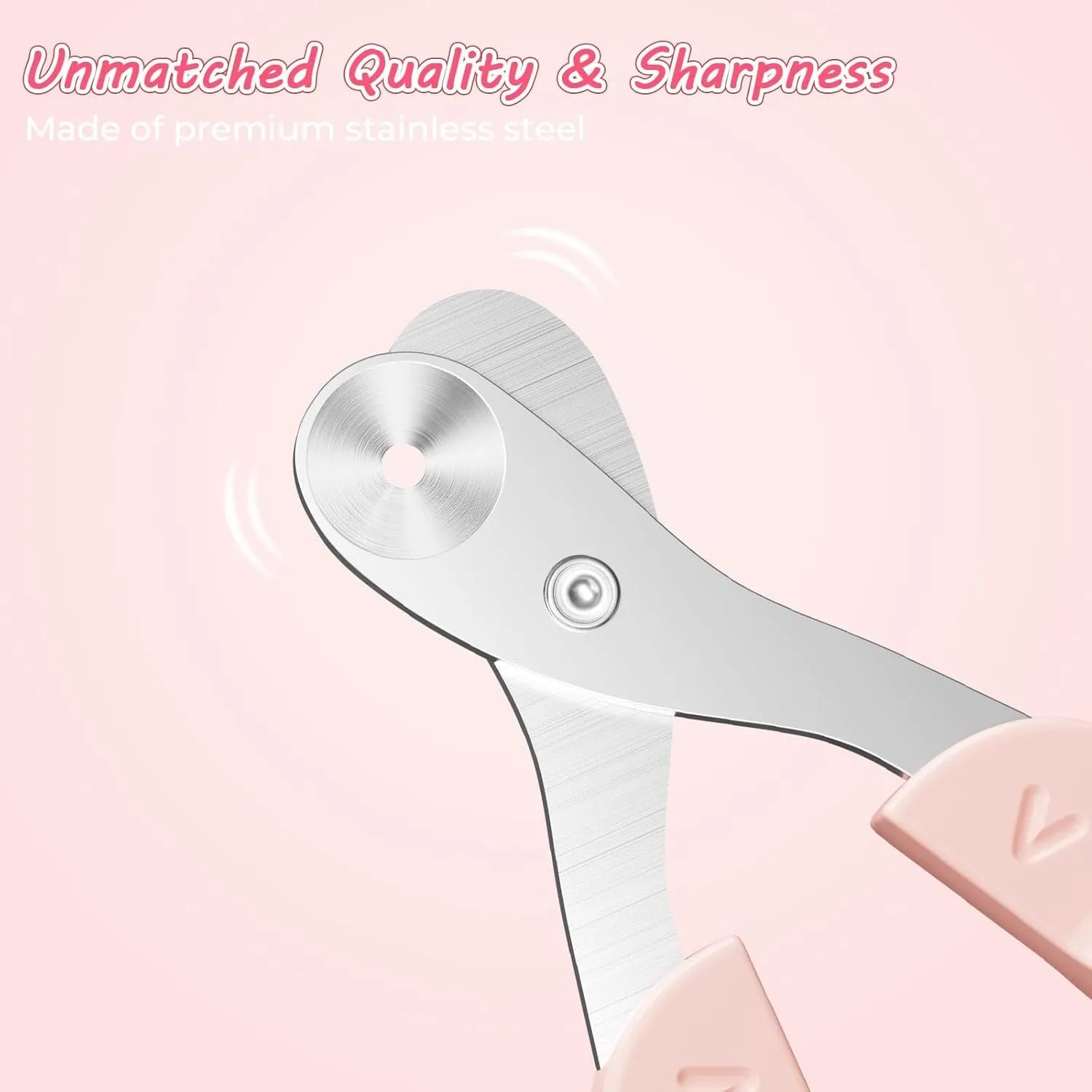 Blue cat nail clipper with positioning hole and non-slip handle