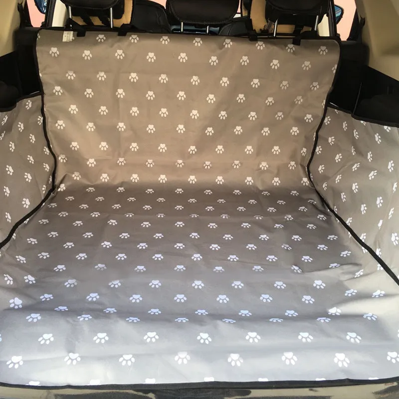Footprint Dog Transporters waterproof car seat hammock protector with safety belt D1010, 130cm by 150cm by 55cm, rear double seat pet cover
