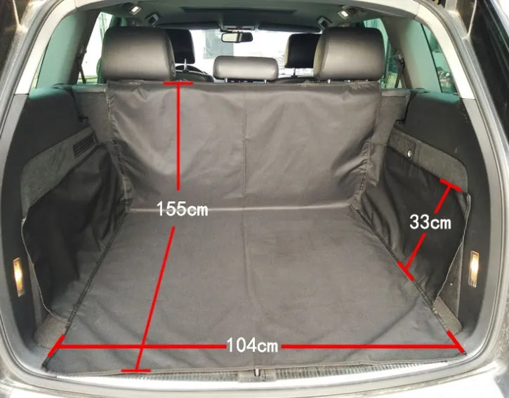 Footprint Dog Transporters waterproof car seat hammock protector with safety belt D1010, 130cm by 150cm by 55cm, rear double seat pet cover