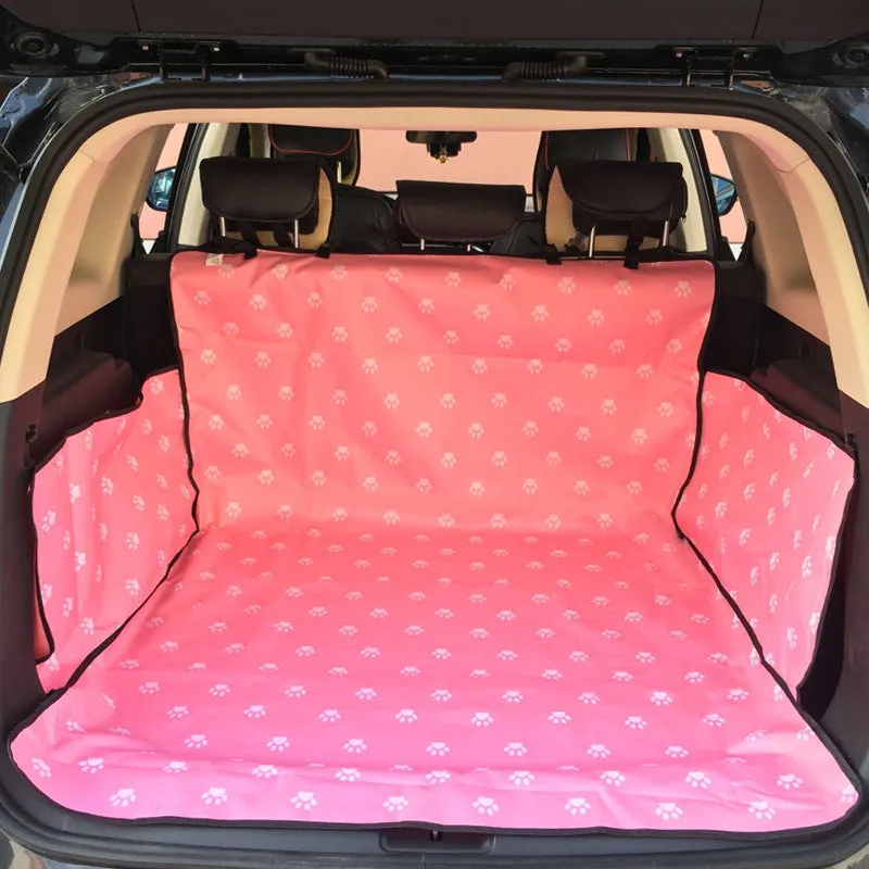 Footprint Dog Transporters waterproof car seat hammock protector with safety belt D1010, 130cm by 150cm by 55cm, rear double seat pet cover