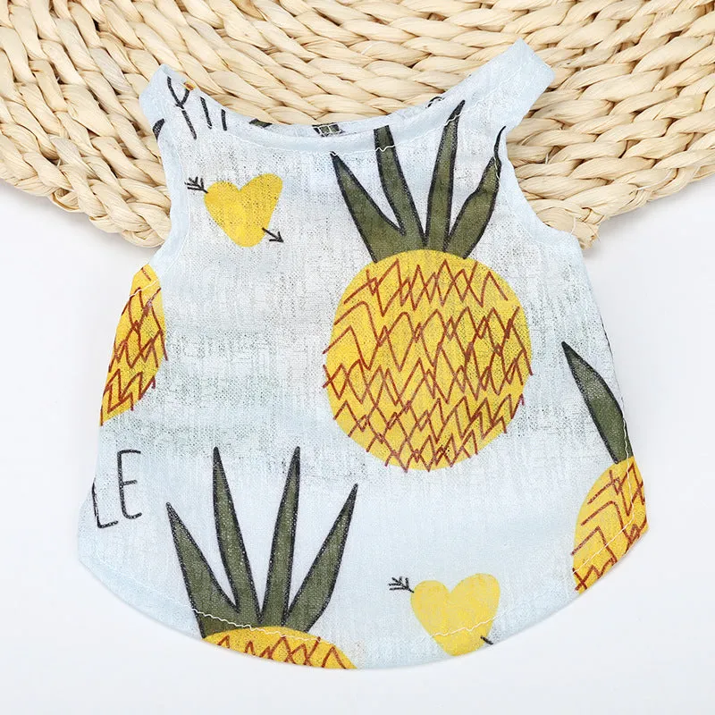 Pet supplies casual acrylic vest shirt in Cactus pattern for dogs and cats