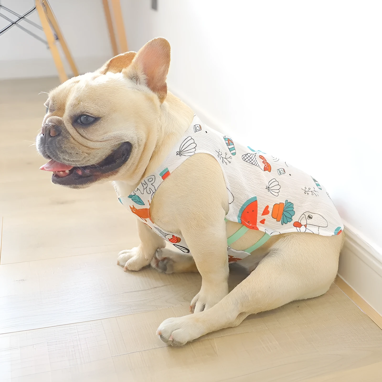 Pet supplies casual acrylic vest shirt in Cactus pattern for dogs and cats