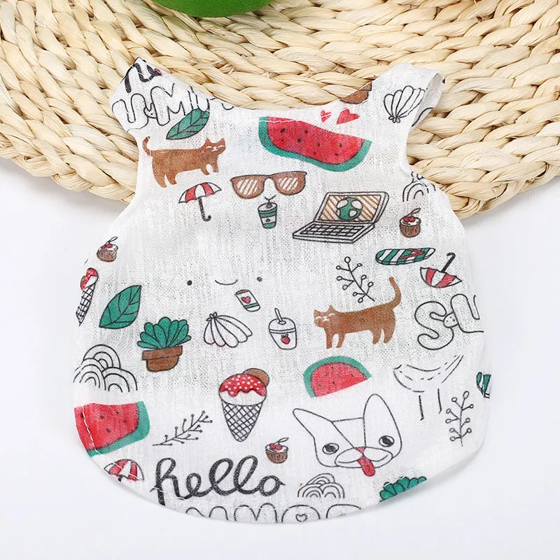 Pet supplies casual acrylic vest shirt in Cactus pattern for dogs and cats