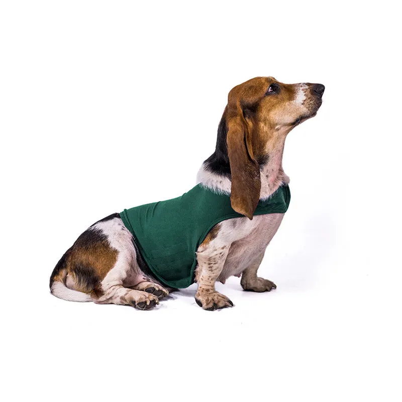 Anxiety jacket vest for dogs and cats in dark grey, summer calming pet clothes with adjustable fit