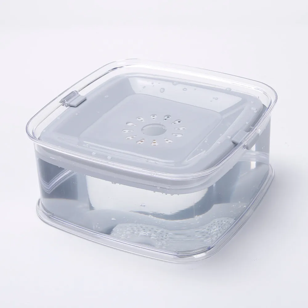 Non slip chin dog floating drinking bowl plastic 19x18x8cm automatic feeding bowl sky blue