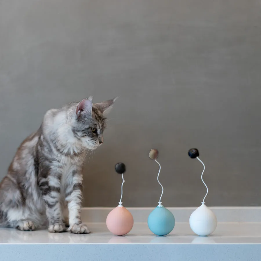 Electric cat toy moving toy ABS plastic 7x7x15 cm pink blue white colour options