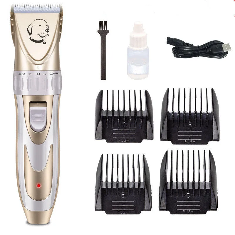 Electric pet shaver with ceramic blade, 185x45mm, USB rechargeable, for dogs and cats
