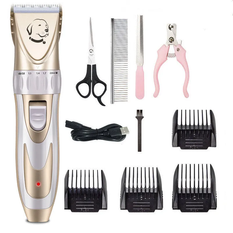 Electric pet shaver with ceramic blade, 185x45mm, USB rechargeable, for dogs and cats