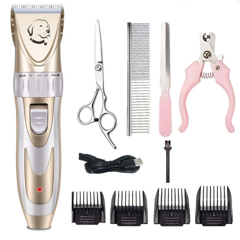 Electric pet shaver with ceramic blade, 185x45mm, USB rechargeable, for dogs and cats