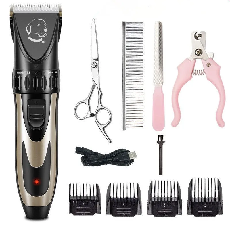 Electric pet shaver with ceramic blade, 185x45mm, USB rechargeable, for dogs and cats