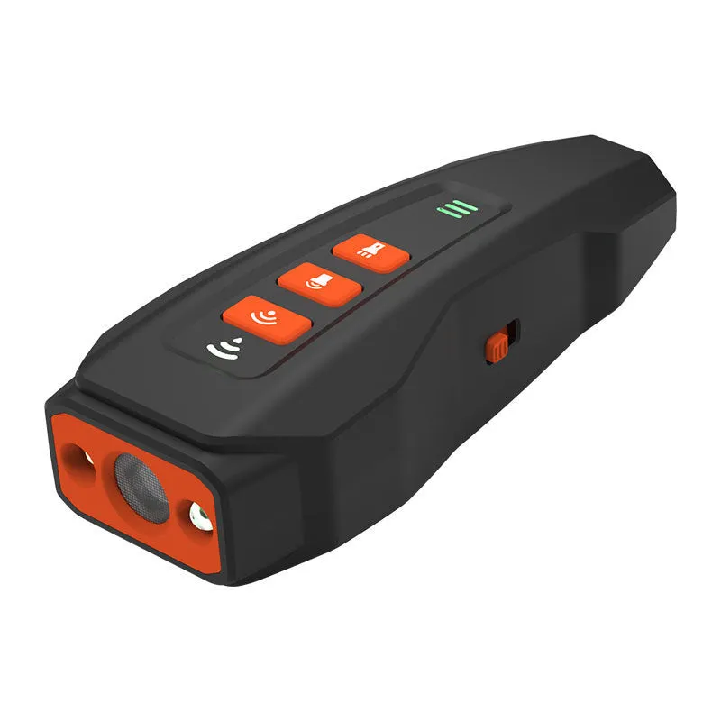 Ultrasound bark stopper in black orange colour, rechargeable plastic device for dog barking prevention