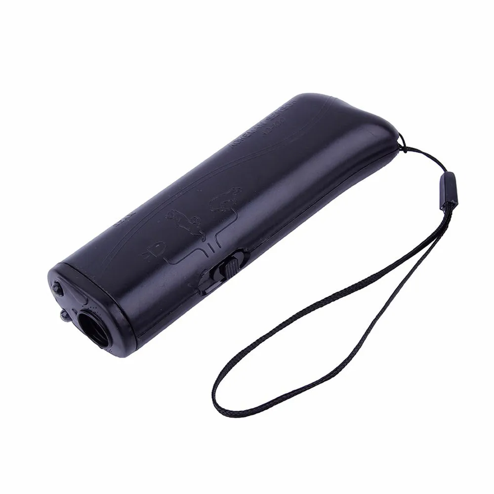 Ultrasonic dog repeller 3 in 1 training device with flashlight and ABS body