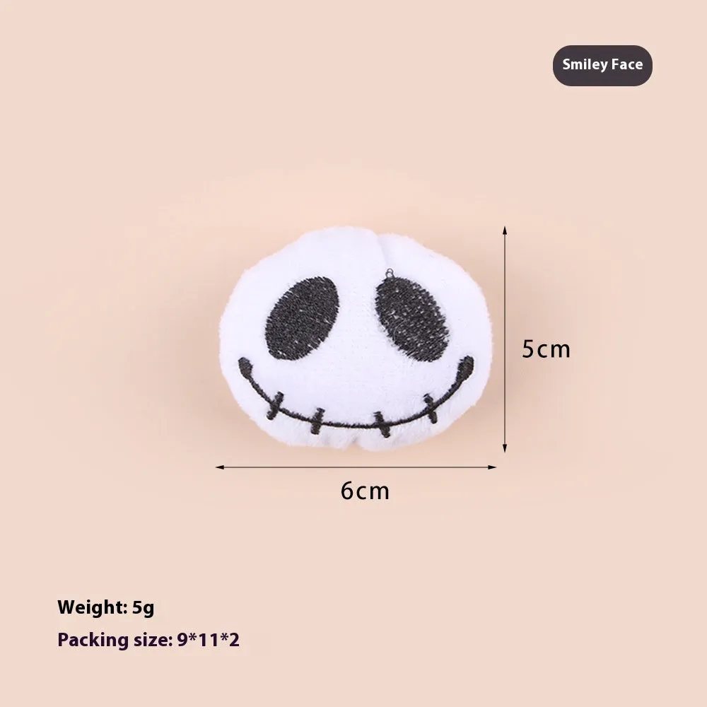 Plush cat teaser wand with candy-shaped attachment for interactive play