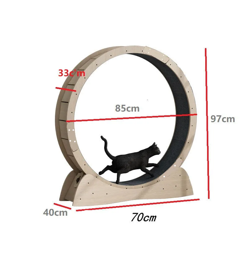 Large silent cat treadmill roller for indoor weight loss exercise with multilayer board construction