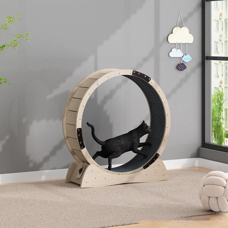 Large silent cat treadmill roller for indoor weight loss exercise with multilayer board construction