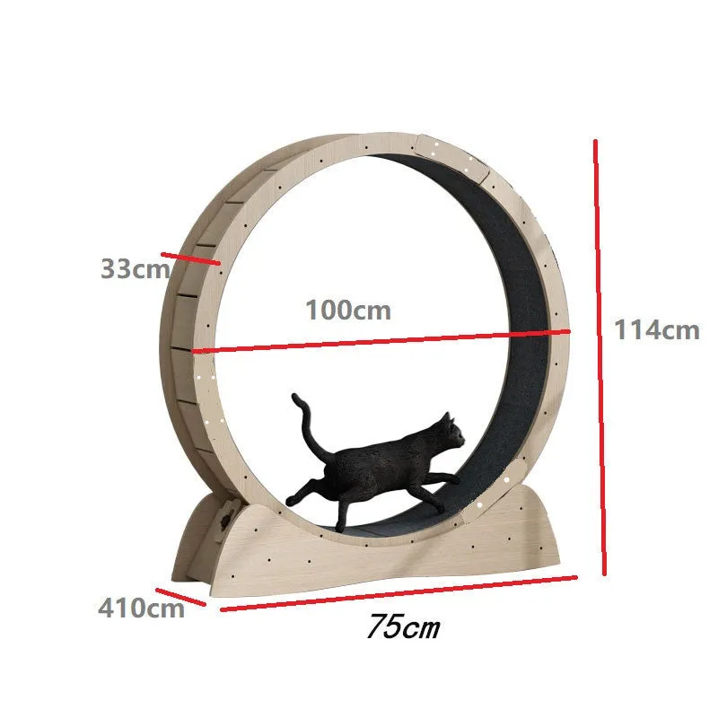Large silent cat treadmill roller for indoor weight loss exercise with multilayer board construction