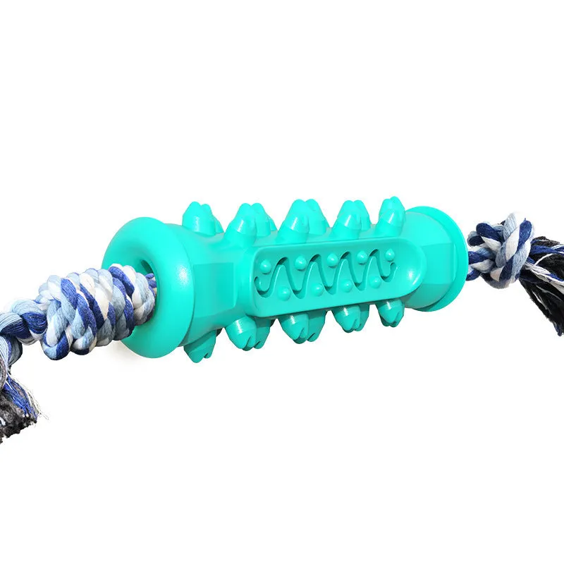 Pet chew-resistant teeth cleaning stick with nylon and TPR construction, blue colour, designed for dog dental tartar removal