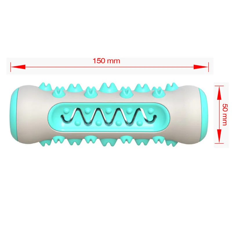 Pet chew-resistant teeth cleaning stick with nylon and TPR construction, blue colour, designed for dog dental tartar removal