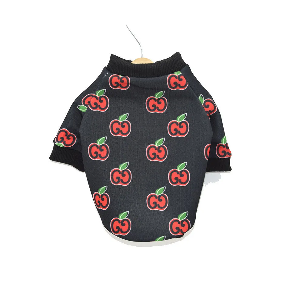Two-legged polyester dog clothing in white casual style with open back design