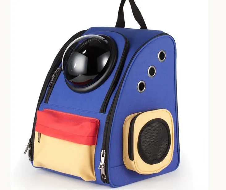 Pet carrier backpack vertical dark green alloy frame for cats up to 15 kg and dogs up to 10 kg