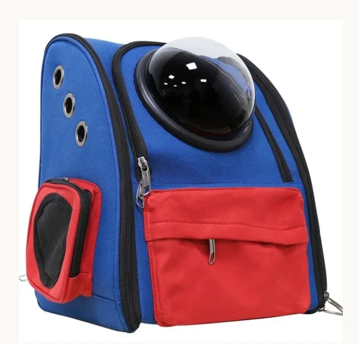 Pet carrier backpack vertical dark green alloy frame for cats up to 15 kg and dogs up to 10 kg