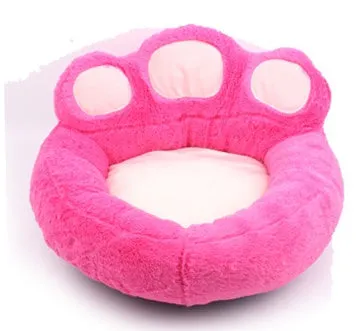 Bear paw kennel teddy pet mat in coffee colour, short plush fabric on floor