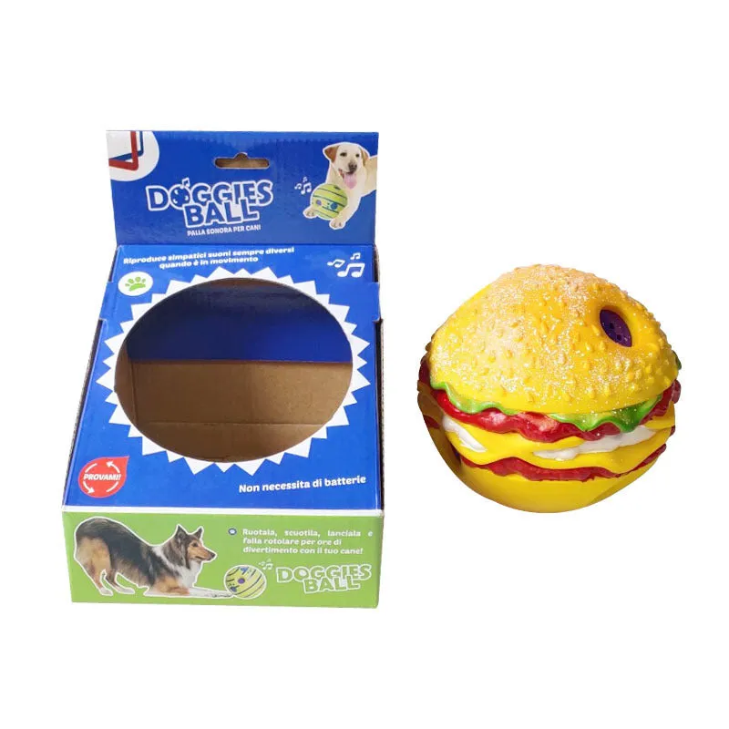 Dog sound toy pet ball with music and voice function in photo colour for large dogs