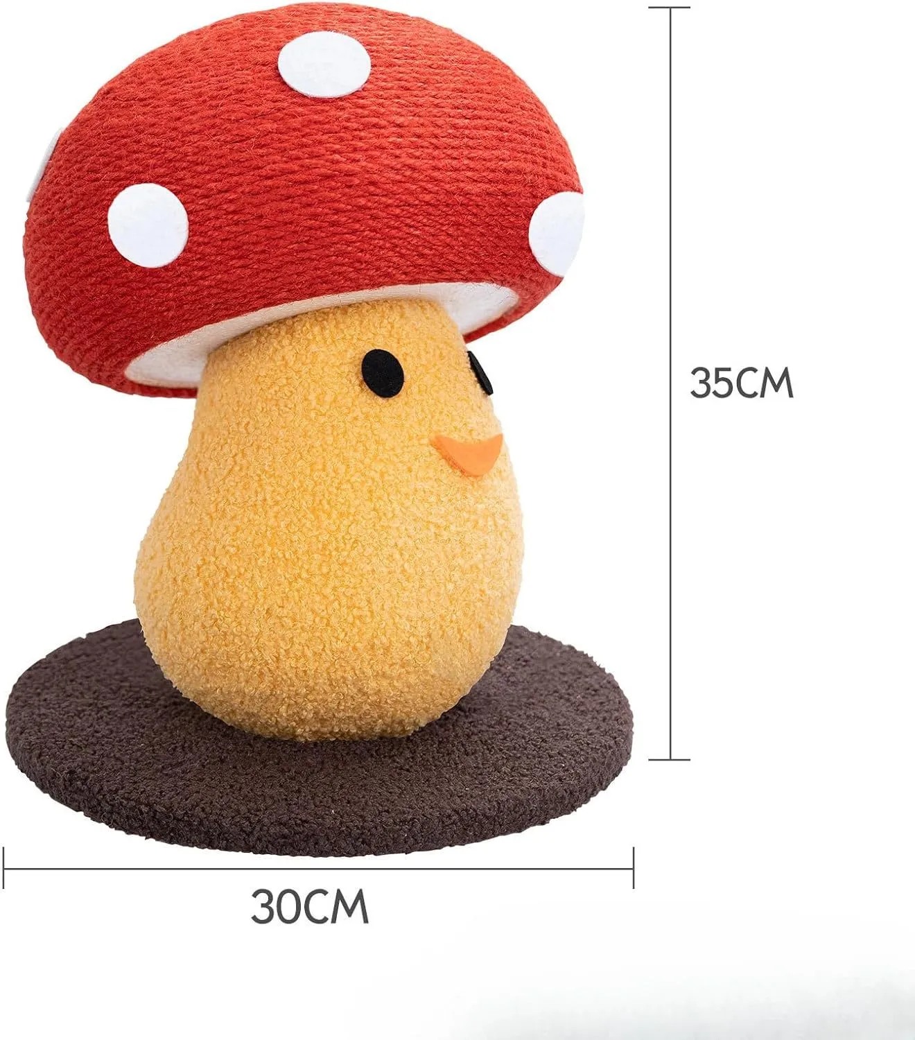 Foldable mushroom-shaped cardboard cat scratcher lounge for furniture protection
