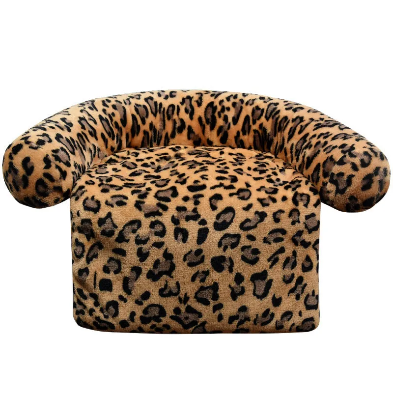 Plush kennel sofa blanket in orange star moon colour on a light background