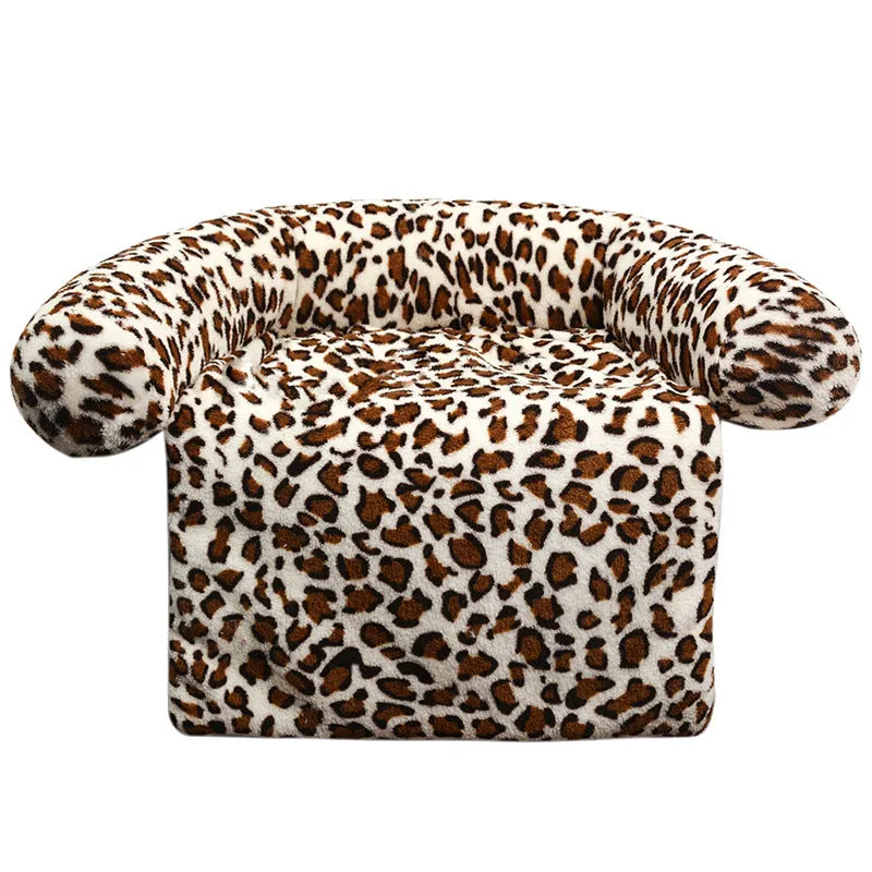 Plush kennel sofa blanket in orange star moon colour on a light background