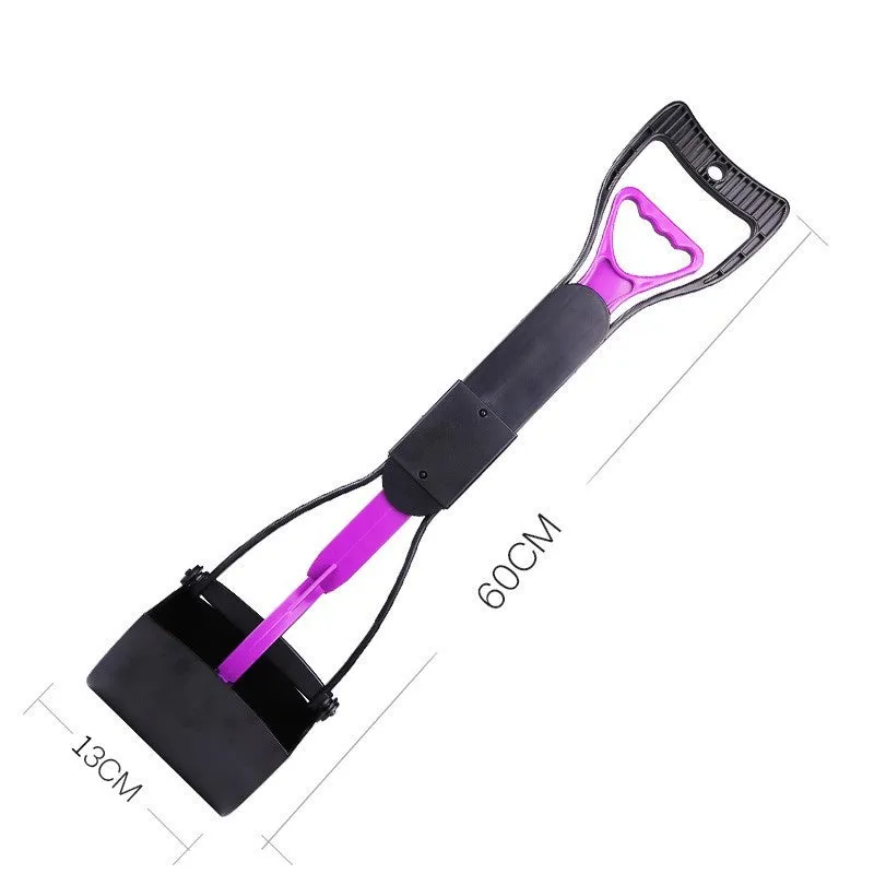 Foldable purple ABS plastic pet toilet for puppy poop picking up with 60cm length