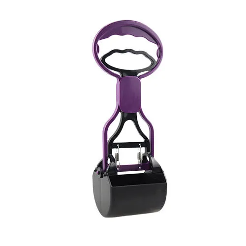 Foldable purple ABS plastic pet toilet for puppy poop picking up with 60cm length