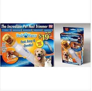 Grey plastic electric nail grinder for cats and dogs with On/Off switch
