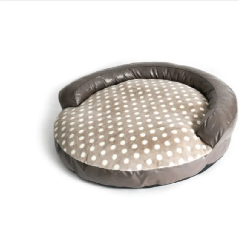 Large cloth dog bed for kennel in dark grey colour, 124 x 30 cm