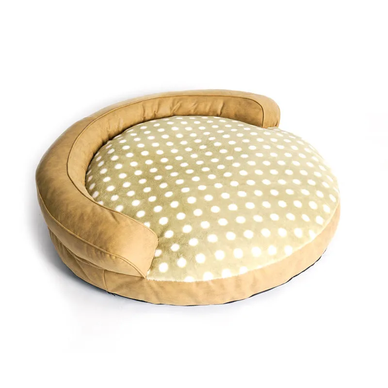 Large cloth dog bed for kennel in dark grey colour, 124 x 30 cm