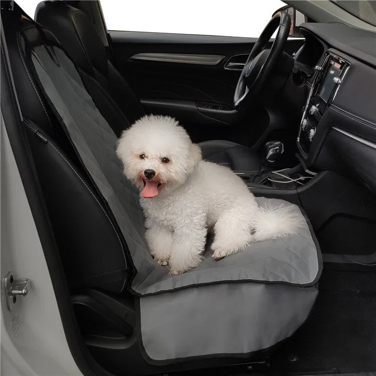 Pet car front seat cover protector in 600D Oxford cloth with PVC coating, 52x102cm
