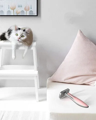 T9 series pet hair removal comb in pink with stainless steel teeth for cats and dogs
