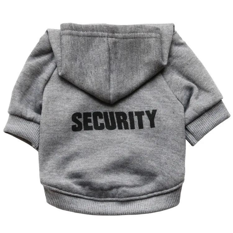Fleece pet sweater for small dogs in gray with security fit for winter walks